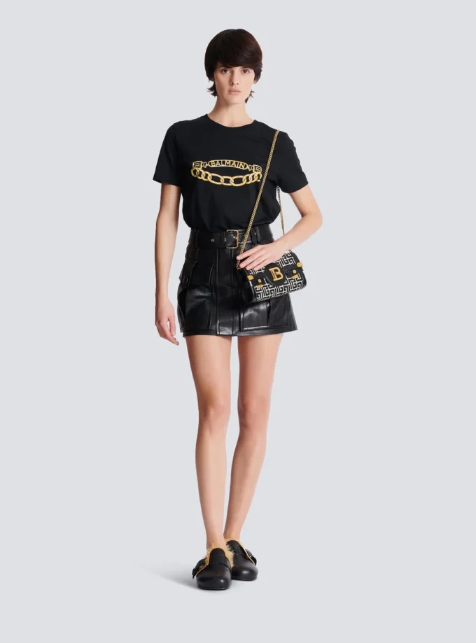 B-Buzz Pouch 23 in tela jacquard monogrammata e pelle B-Buzz Pouch 23 in tela jacquard monogrammata e pelle