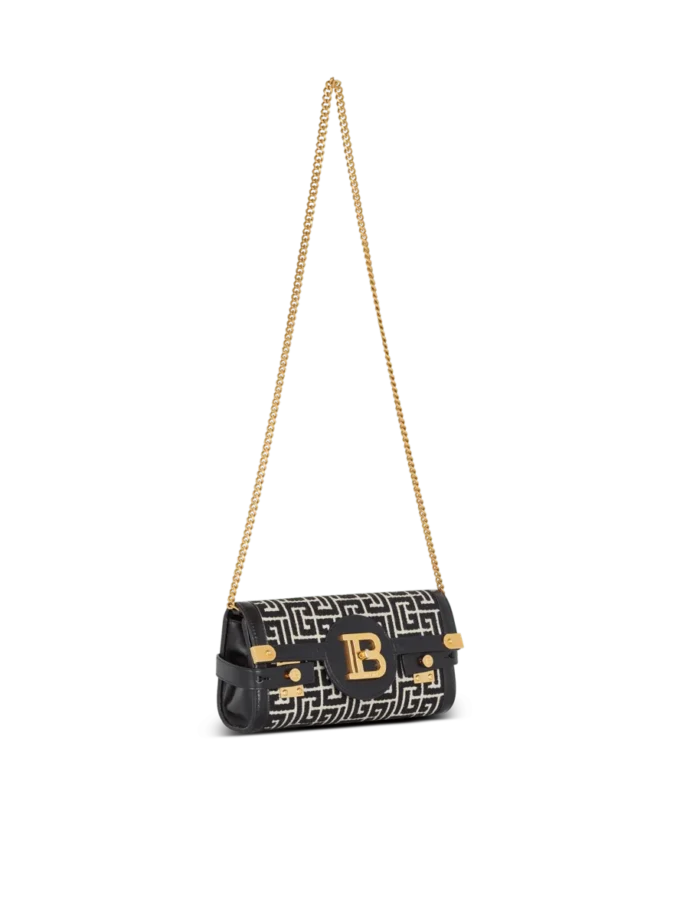 B-Buzz Pouch 23 in tela jacquard monogrammata e pelle B-Buzz Pouch 23 in tela jacquard monogrammata e pelle