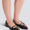Ballerine Sync in pelle di agnello lucida