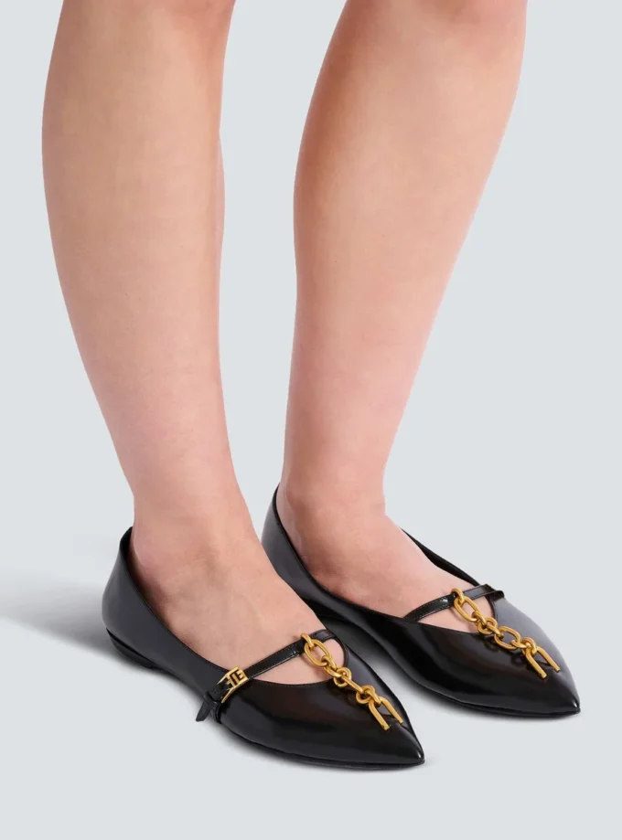 Ballerine Sync in pelle di agnello lucida