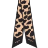 Bandana in seta con stampa leopardata