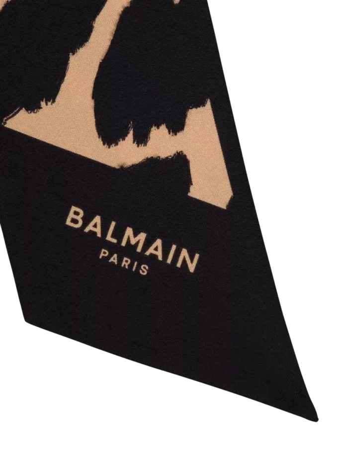 Bandana in seta con stampa leopardata
