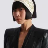 Bandana in seta stampata con motivo Balmain Chains