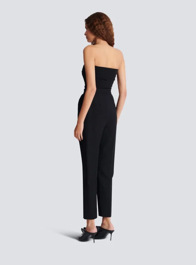 Body bustier in crêpe con cintura Body bustier in crêpe con cintura
