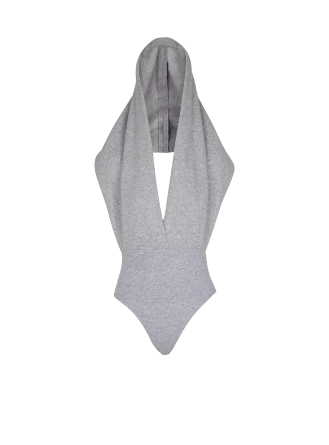 Body drappeggiato con cappuccio Body drappeggiato con cappuccio
