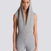 Body drappeggiato con cappuccio Body drappeggiato con cappuccio
