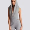Body drappeggiato con cappuccio Body drappeggiato con cappuccio