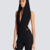 Body drappeggiato con cappuccio Body drappeggiato con cappuccio