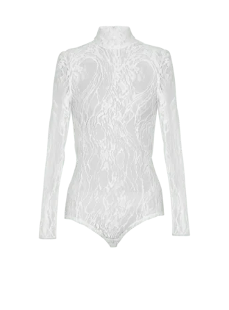 Body in pizzo a maniche lunghe