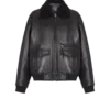 Bomber da aviatore in pelle di agnello