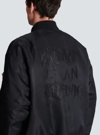 Bomber in nylon stampato