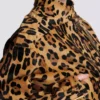 Bomber in pelle stile cavallino con motivo leopardato Bomber in pelle stile cavallino con motivo leopardato