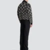 Bomber in raso con ricami in cristallo