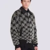 Bomber in raso con ricami in cristallo