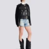 Bomber in tweed e pelle Bomber in tweed e pelle