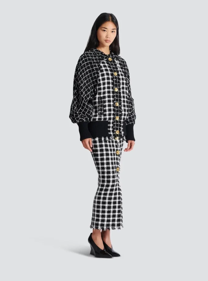 Bomber oversize in tweed misto Bomber oversize in tweed misto