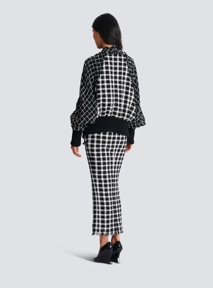 Bomber oversize in tweed misto Bomber oversize in tweed misto