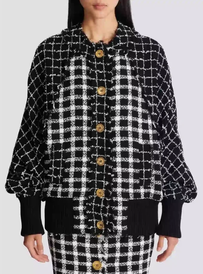 Bomber oversize in tweed misto Bomber oversize in tweed misto