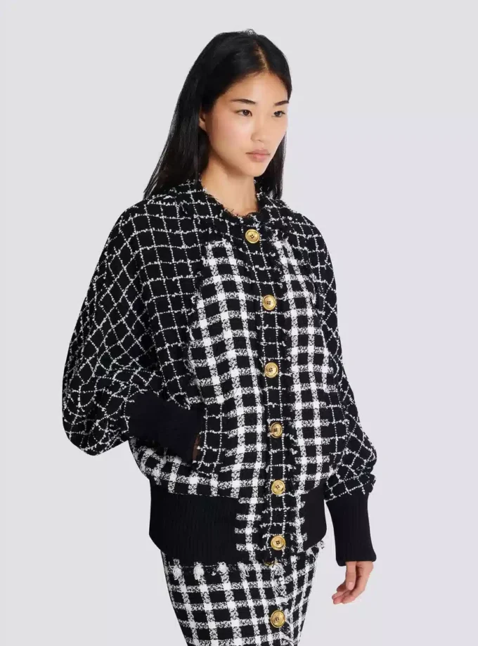 Bomber oversize in tweed misto Bomber oversize in tweed misto