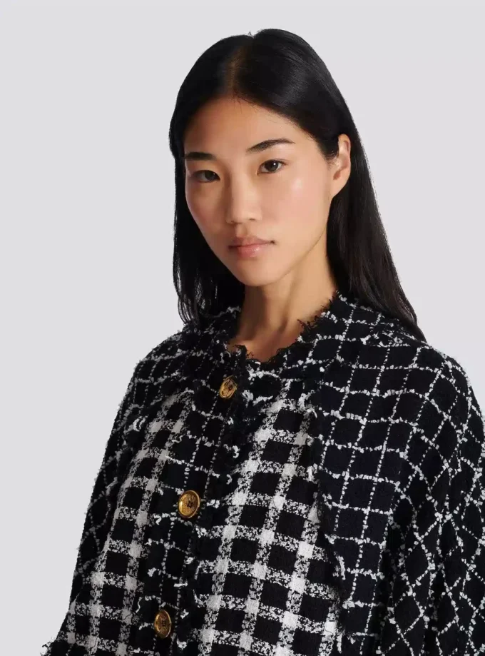 Bomber oversize in tweed misto Bomber oversize in tweed misto