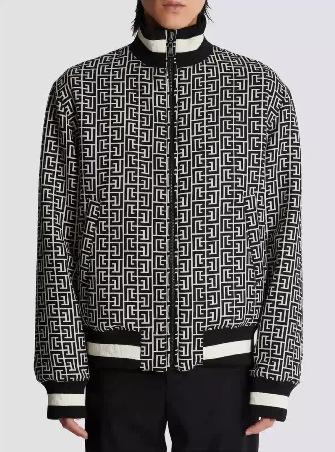 Bomber reversibile con monogramma Bomber reversibile con monogramma
