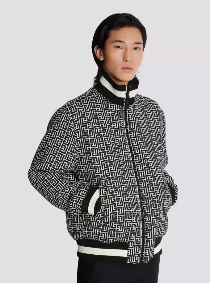 Bomber reversibile con monogramma Bomber reversibile con monogramma