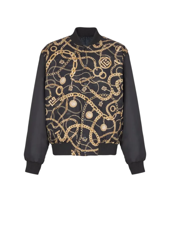 Bomber reversibile stampato con motivo Chaînes Bomber reversibile stampato con motivo Chaînes