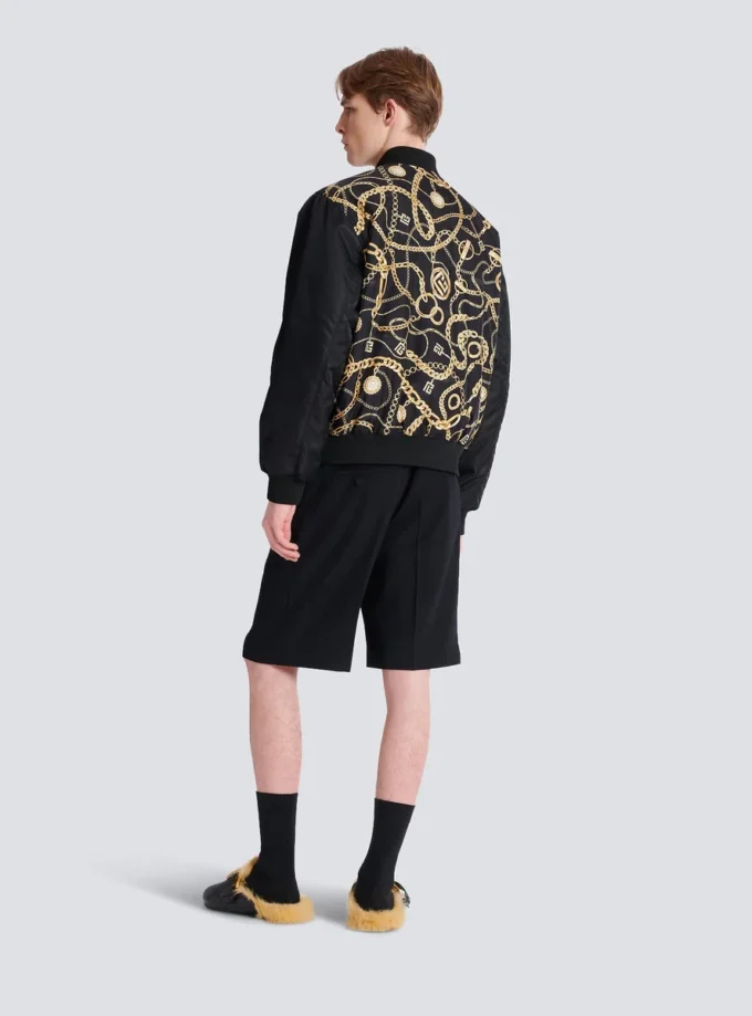 Bomber reversibile stampato con motivo Chaînes Bomber reversibile stampato con motivo Chaînes