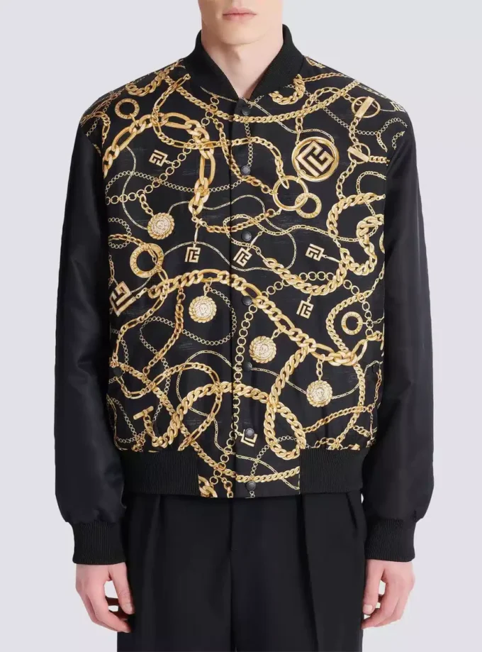 Bomber reversibile stampato con motivo Chaînes Bomber reversibile stampato con motivo Chaînes