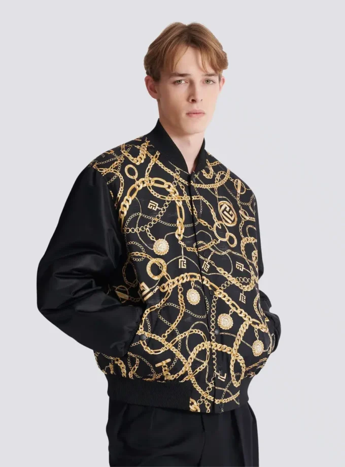 Bomber reversibile stampato con motivo Chaînes Bomber reversibile stampato con motivo Chaînes