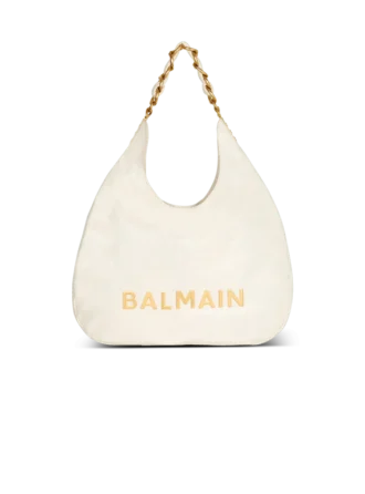Borsa 1945 Soft Hobo in pelle di vitello goffrata e stropicciata con monogramma PB Labyrinth