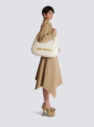 Borsa 1945 Soft Hobo in pelle di vitello goffrata e stropicciata con monogramma PB Labyrinth