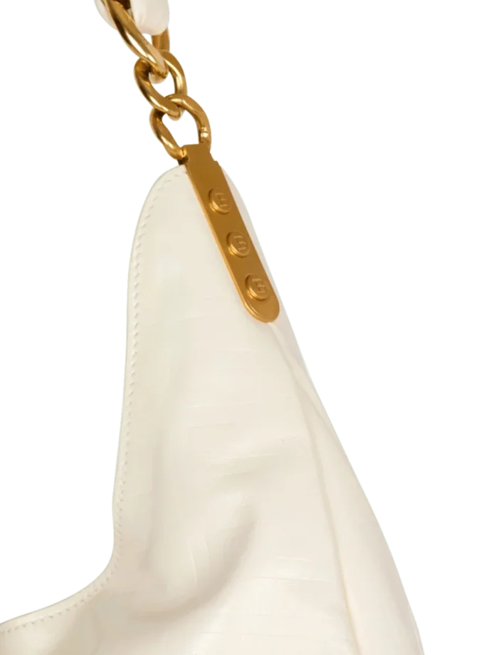Borsa 1945 Soft Hobo in pelle di vitello goffrata e stropicciata con monogramma PB Labyrinth Borsa 1945 Soft Hobo in pelle di vitello goffrata e stropicciata con monogramma PB Labyrinth