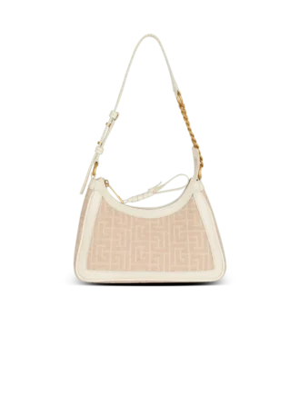 Borsa a tracolla B-Army in tela jacquard con monogramma e pelle