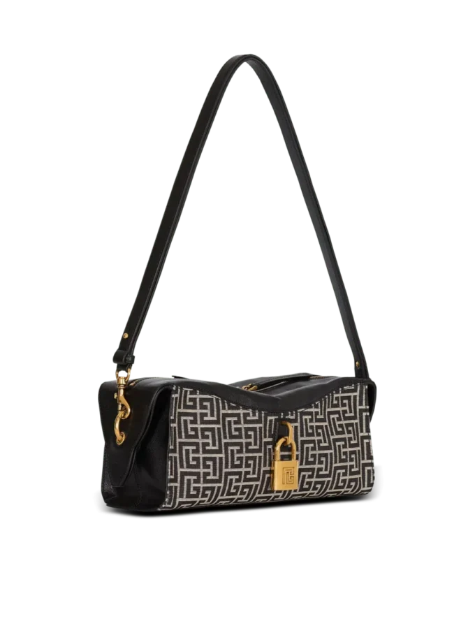 Borsa a tracolla Pulse in jacquard monogramma e pelle di vitello Borsa a tracolla Pulse in jacquard monogramma e pelle di vitello
