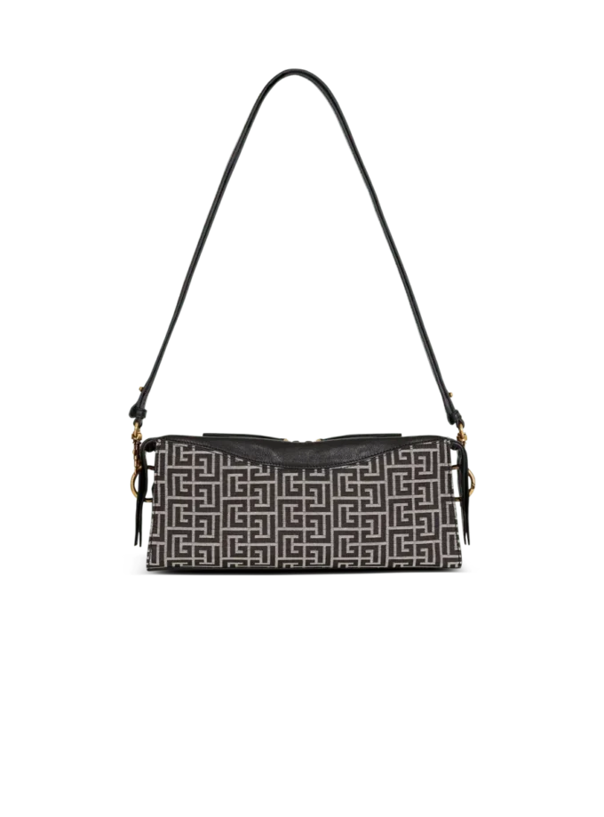 Borsa a tracolla Pulse in jacquard monogramma e pelle di vitello Borsa a tracolla Pulse in jacquard monogramma e pelle di vitello