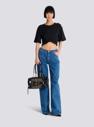 Borsa Anthem in pelle e jacquard monogramma