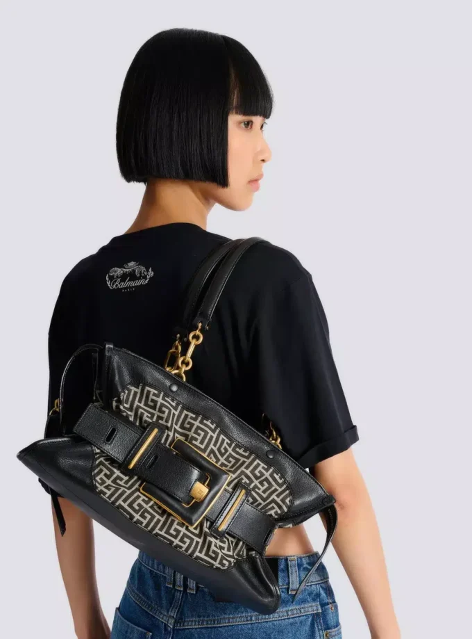 Borsa Anthem in pelle e jacquard monogramma Borsa Anthem in pelle e jacquard monogramma