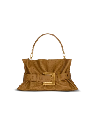 Borsa Anthem media in pelle di vitello goffrata
