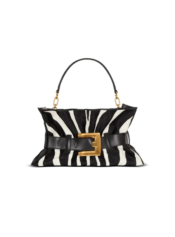 Borsa Anthem media in pelle e cavallino zebrato Borsa Anthem media in pelle e cavallino zebrato