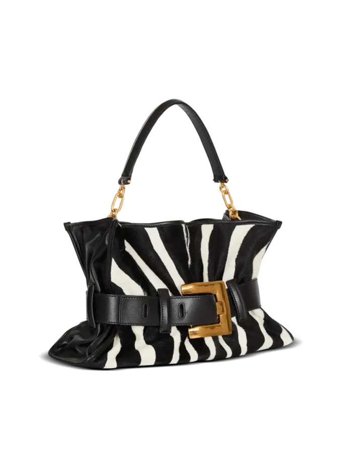 Borsa Anthem media in pelle e cavallino zebrato Borsa Anthem media in pelle e cavallino zebrato
