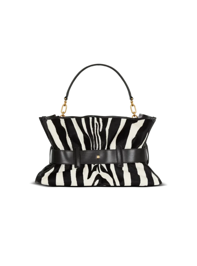 Borsa Anthem media in pelle e cavallino zebrato Borsa Anthem media in pelle e cavallino zebrato