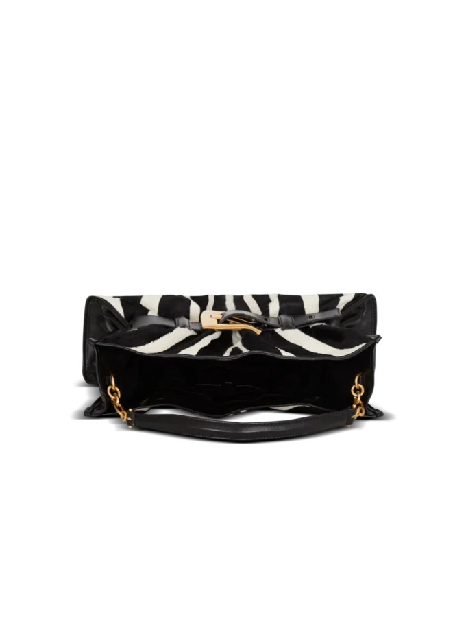 Borsa Anthem media in pelle e cavallino zebrato Borsa Anthem media in pelle e cavallino zebrato