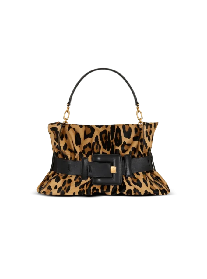 Borsa Anthem Medium in pelle di cavallino con stampa leopardata Borsa Anthem Medium in pelle di cavallino con stampa leopardata