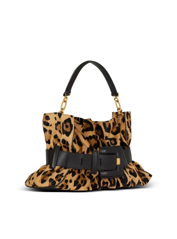 Borsa Anthem Medium in pelle di cavallino con stampa leopardata Borsa Anthem Medium in pelle di cavallino con stampa leopardata