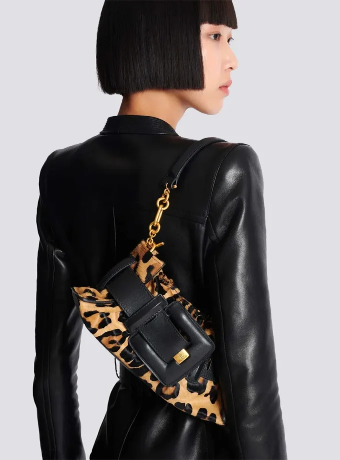 Borsa Anthem Mini in pelle di pony con stampa leopardata Borsa Anthem Mini in pelle di pony con stampa leopardata