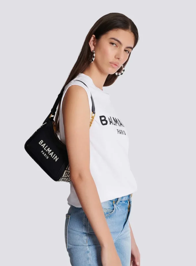 Borsa B-Army in tela monogrammata e pelle Borsa B-Army in tela monogrammata e pelle