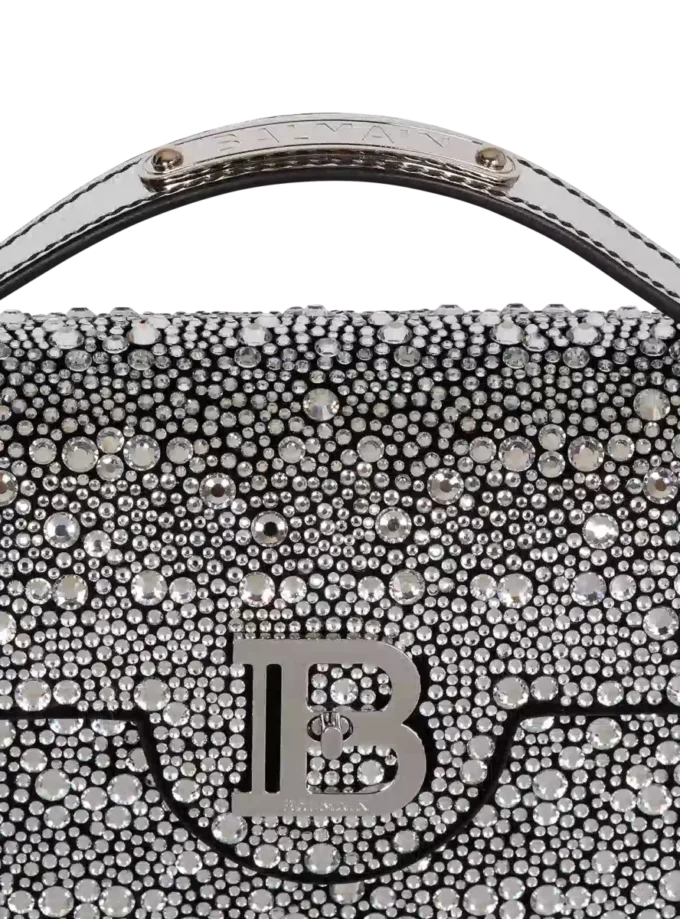 Borsa B-Buzz Dynasty in pelle scamosciata e strass Borsa B-Buzz Dynasty in pelle scamosciata e strass