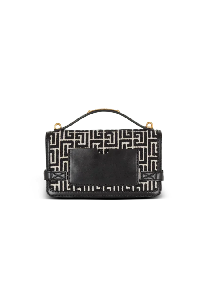 Borsa B-Buzz Shoulder 24 in pelle di vitello e tela jacquard PB Borsa B-Buzz Shoulder 24 in pelle di vitello e tela jacquard PB