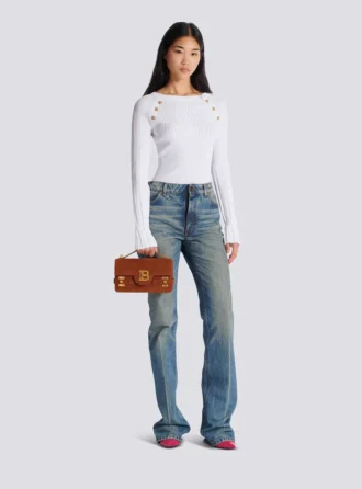 Borsa B-Buzz Shoulder 24 in pelle scamosciata